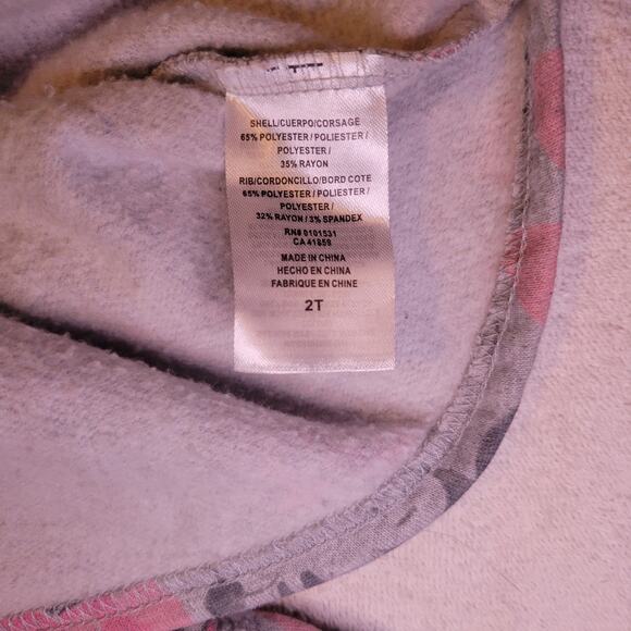 Disney Junior Minnie Mouse Toddler Gray Pink Long Sleeve Sweatshirt Dress Siz 2T - Picture 7 of 7